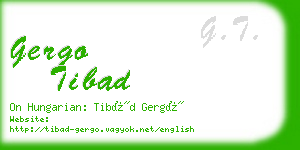 gergo tibad business card